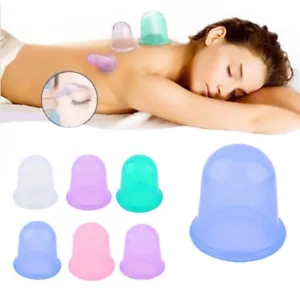 5pcs Medical Silicone Therapy Cupping Kit Set Massage Vacuum Rubber Cup Great - Picture 1 of 8