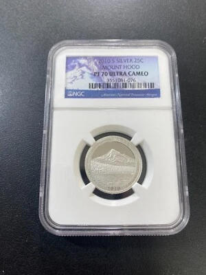 2010 S PROOF QUARTER MOUNT HOOD NP NGC PR-70 DCAM - SILVER PROOF - SLAB - 25C - Image 1 of 2