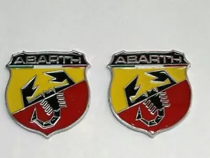 KIT 2 FREGI STEMMA LOGO SCUDETTO ABARTH METALLO - Bild 1 von 1