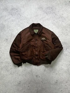 Vintage Alpha Industries CWU-45/P Aviator Bomber Jacket Size L - Picture 1 of 17