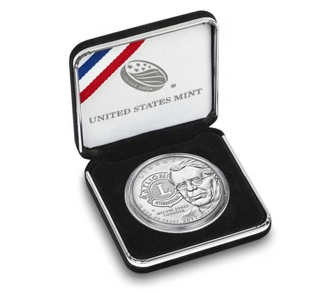 2017-P $1 UNC SILVER DOLLAR ✪ LIONS CLUBS INTERNATIONAL ✪ BOX & COA ◢TRUSTED◣ Cover