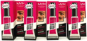 (4) NYX The Brow Glue New & Sealed 0.17 oz TBG01 - Transparent