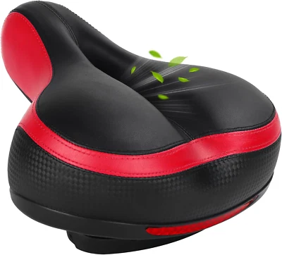 Cojín de asiento de bicicleta de espuma viscoelástica para hombres y mujeres - Sillín de bicicleta impermeable con C Foto 1 de 4