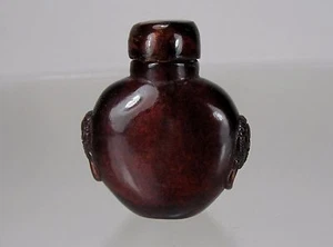 18th C. MINIATURE NATURAL CHERRY AMBER SNUFF BOTTLE - Picture 1 of 7