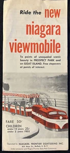 Folleto de viaje turístico Frontier Viewmobile Niagara Falls de colección de los años 50 Nueva York - Imagen 1 de 6