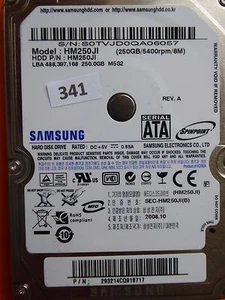 250 GB Samsung HM250JI | P/N: 293214CQ918717 | 2008.10 | #341 - Imagen 1 de 3