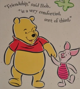 Winnie the Pooh Friendship 10 Greeting Note Portfolio w Envelop Hallmark USA - Picture 1 of 6