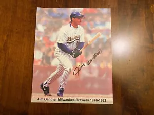 BREWERS Jim Gantner signed 8x10 photo AUTO Autographed Milwaukee - Picture 1 of 1
