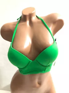 Victoria's Secret VS Archives Bomshell Push Up Swim Bikini Top Green NWT - Picture 1 of 5