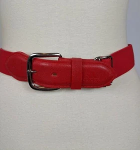 Adidas Red Adjustable Stretchy Sports Belt Plastic Front Metal Clasp Unisex - Imagen 1 de 7