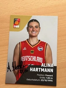 Alina Hartmann DBB Basketball Autogrammkarte original signiert #8150 - Picture 1 of 1