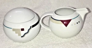 Studio Nova Attitudes Creamer and Covered Sugar Bowl Art Deco Design NICE - Picture 1 of 5