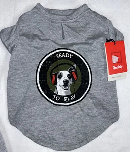 Reddy "Ready to Play" XXL Dog T-Shirt Gray Heather - Picture 1 of 6
