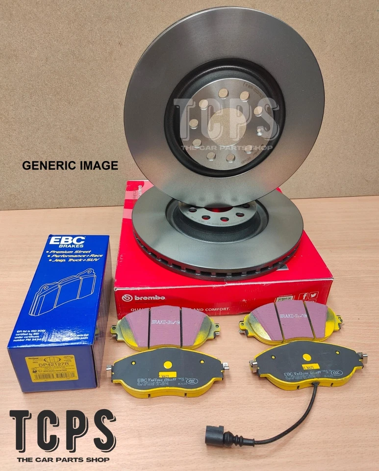 FITS VW JETTA 2.0 TFSI 2010-2014 MK4 BREMBO FRONT BRAKE DISCS 312MM & EBC PADS - Image 1 of 1