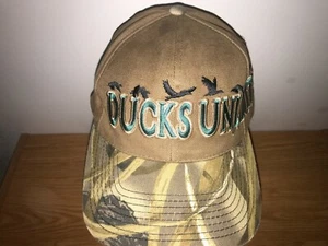 DUCKS UNLIMITED CAMO ERWACHSENE UNISEX RIEMEN VERSTELLBARER HUT: BLAUER SCHRIFTZUG  - Bild 1 von 6