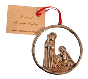Vintage House of Morgan Handcast Pewter Nativity Scene (North Carolina) (# 2466) - Picture 1 of 3