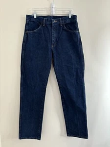 Rustler Jeans Size 33x32 Mens Blue Pants Western Cowboy Dark Wash - Picture 1 of 9