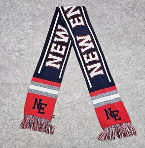 New England Patriots Scarf NFL Red Blue White Fringe New York Headwear 7x72 - Picture 1 of 4