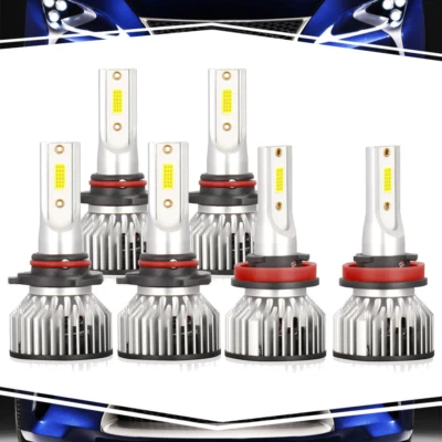 Faros antiniebla para Dodge Ram 1500 2009-2010 3 pares 6000K H11+9005+9005 Foto 1 de 4