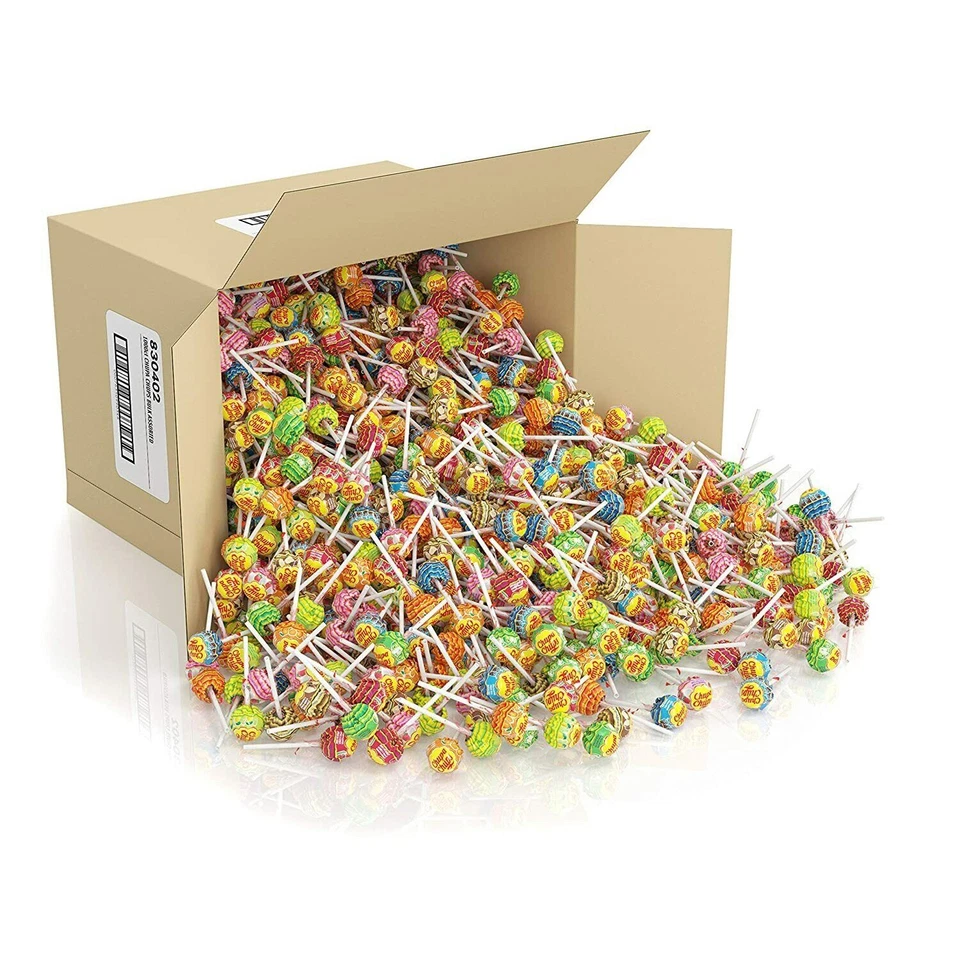 100xBest Chupa Chups Lollipop Assorted Flavour Bulk Kids Lollies Candy Bag 1.2kg - Image 1 of 4