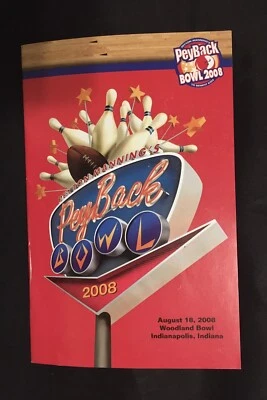 Peyton Manning (Colts) 2008 Peyback Bowl items: bowling pin / hat / program - Image 1 of 3