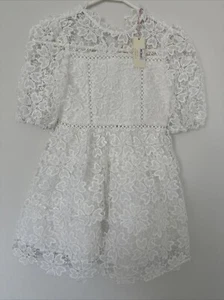 Girls Marlo Kids size 8 Otillie Lace Dress Ivory Colour - Picture 1 of 3