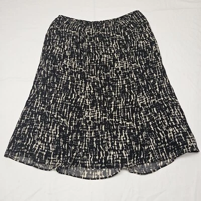 LE SUIT Women Thin Lightweight Polyester Pencil Paneled A-Line Skirt 8P Black  — 第 1/4 张图片