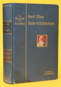 KARL MAY,VON BAGDAD NACH STAMBULI,FEHSENFELD,BLAU,1907,ERSTAUSGABE,RAR - Bild 1 von 1