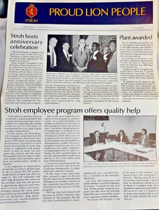 Stroh Proud Lion People 1986 Brewery in-house newsletter Vol.4 No. 10 - Imagen 1 de 2