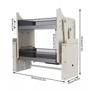 Gabinete organizador de gabinete superior con estante extraíble de cocina de 2 niveles - Imagen 1 de 23