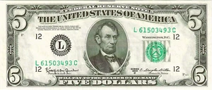 1950-D $5 SAN FRANCISCO, CAL. FEDERAL RESERVE NOTE SUPER GEM CRISP UNCIRCULATED - Picture 1 of 2