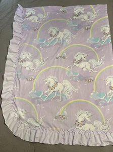 Cortina de unicornio arco iris vintage Sears Young At Heart solo derecha 44x61 - Imagen 1 de 14