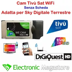 CAM TivuSat HD CERTIFICATA TV SAT SMARCAM HD PER HUMAX SENZA SMART CARD - Foto 1 di 2