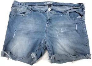 Short & Sexy Series 31 Women's Blue Denim Embellished Jean Shorts Size 24 (48x6) - Picture 1 of 6