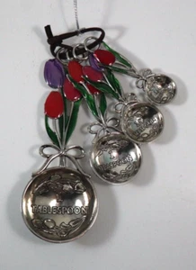 TBOT TULIP nesting 4 pc Measuring spoon set Ganz ea16602 color - Picture 1 of 9