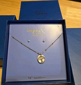 Bijoux Bar 16" Halskette & Ohrringe Set Silber - Bild 1 von 5