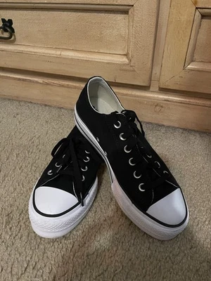 Chuck Taylor All Star plataforma elevadora lona para mujer negro/blanco, talla 8 ancho Foto 1 de 4