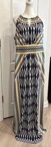 CHICO’S Neckholder Maxikleid 2/L Schlüssellochausschnitt Tribal Boho Cruisewear Resortwear - Bild 1 von 20