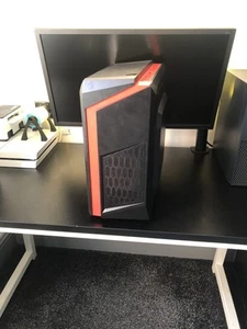CiT F3 F3 Micro-ATX PC Gaming Case - Black/Red - Picture 1 of 5