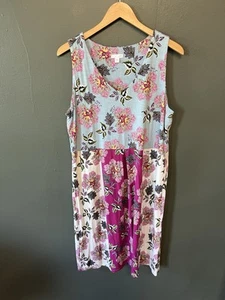 J. Jill Womens Multicolor Floral Pattern Slip Dress Size Large Tall - Picture 1 of 3