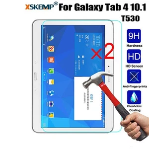 2Pcs Tempered Glass HD Screen Protector Samsung Galaxy Tab 4 10.1 T530 T531 T535 - Picture 1 of 14