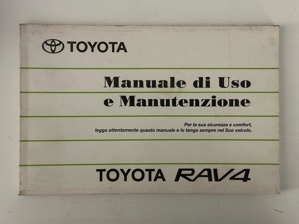ORIGINALE !!! Manuale di uso e manutenzione TOYOTA RAV4 - Immagine 1 di 1