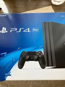 Sony PlayStation 4 PS4 Pro Jet Black 1TB CUH-7100BB01 Game Console PlayStation 4 - Picture 1 of 14