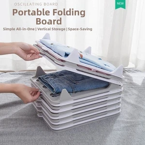 Plastic Clothing Organizer for Wardrobes For drawers Non Slip T Shirt Rack - Picture 1 of 24