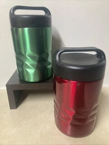 (2) PRIMULA 16 Oz Food Jar Red & Green Double Wall Vacuum Stainless Steel NEW - Picture 1 of 11