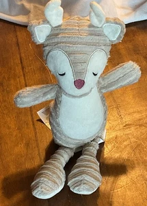 Chick Pea Baby 11" Sleeping Deer /  Reindeer Tan Ribbed Stuffed Animal Plush - Picture 1 of 6