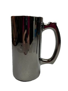 3M Advertising Chromed Mercury Glass Beer Stein 5.75” H X 2.5” Diameter - Picture 1 of 9