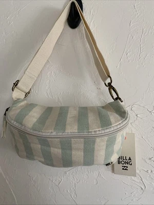 Riñonera cruzada Billabong para mujer color tostado claro a rayas verde Foto 1 de 4