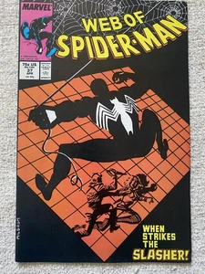 WEB OF SPIDER-MAN #37 Black Costume cover Marvel Comics 1988 VF/NM - Bild 1 von 1