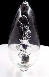 JIM DOWNEY ART GLASS SIGNED LAMPWORK #12 DRAGON IN ORB 5 3/8" ORNAMENT 2014 - Picture 1 of 7